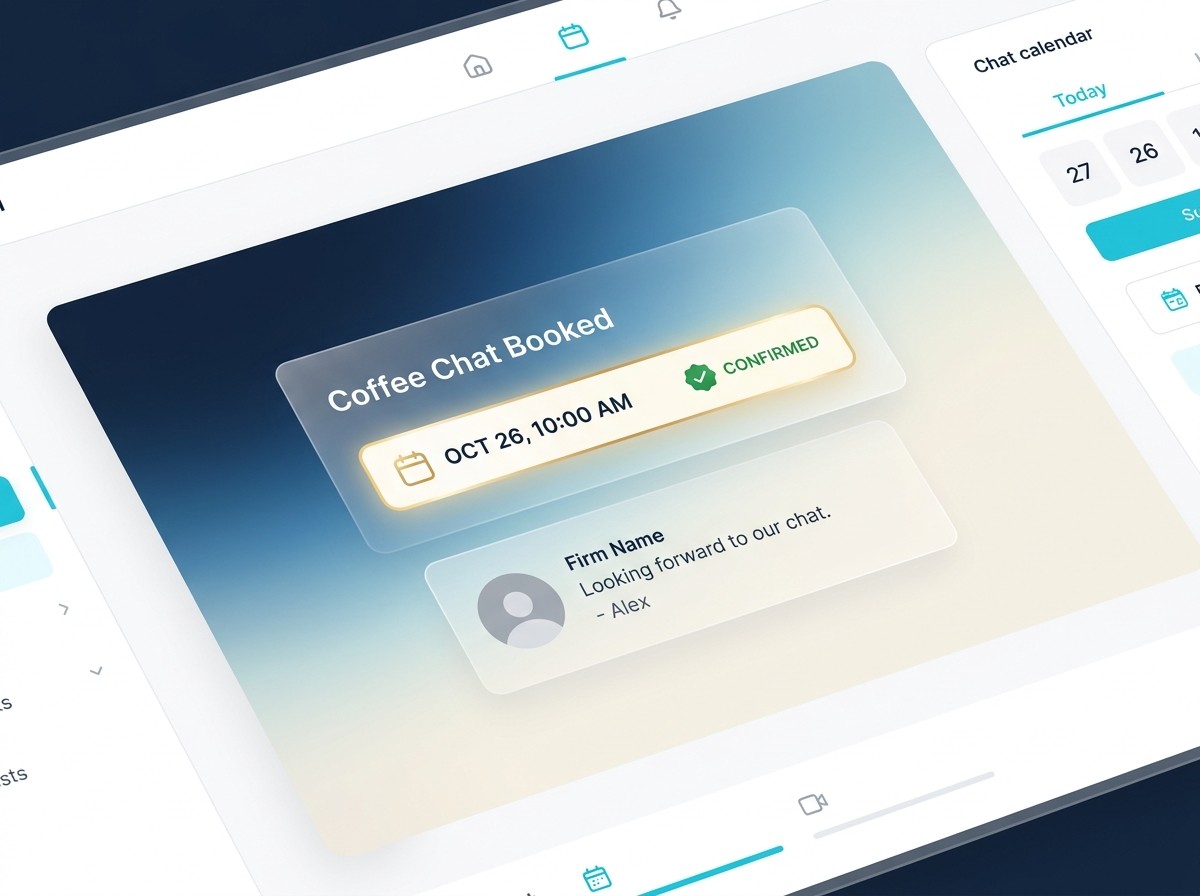 The coffee chat lands on your calendar